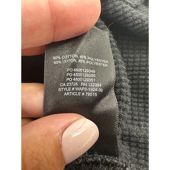 Aritzia The Group by Babaton waffle knit Cowl Neck Long Sleeve Size XS black - Picture 9 of 9